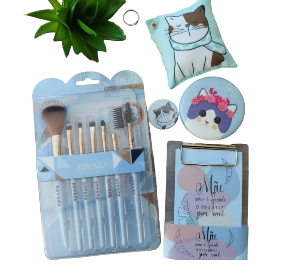 Kit  mãe de gato  azul 